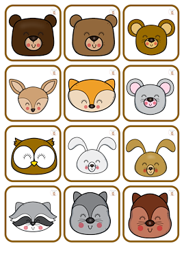 Lesmateriaal Memory herfst: kinderen - dieren - blaadjes van auteur Little Play Friends slide 3
