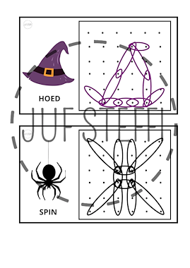 Lesmateriaal Geoborden Halloween / griezelen van auteur Juf Steffi slide 2