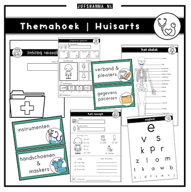 Lesmateriaal Bundel | Themahoeken huisarts en apotheek van auteur Juf Shanna slide 2