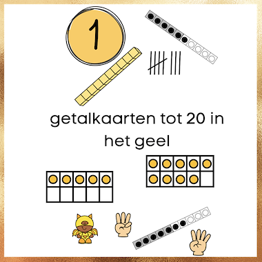 Lesmateriaal getalkaarten tot 20 met superhelden van auteur Juf Katrijn slide 4