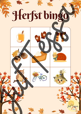 Lesmateriaal Herfst bingo (grootouderfeest)  van auteur Juf Tessa slide 2