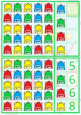 Lesmateriaal Telkaarten - naar school van auteur Little Play Friends slide 4