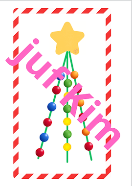 Lesmateriaal Rijgkaarten patronen Kerstmis van auteur Juf KimW