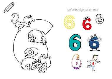 Lesmateriaal Oefenboekje rekenen tot 6 van auteur Juf Tine slide 2