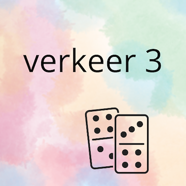 Lesmateriaal AN - het verkeer (deel 3) - spel 3: domino/leesrups van auteur Peggy Van Rompaey