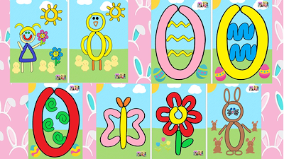 Lesmateriaal plasticine - kleikaarten thema lente - pasen van auteur Little Play Friends slide 3