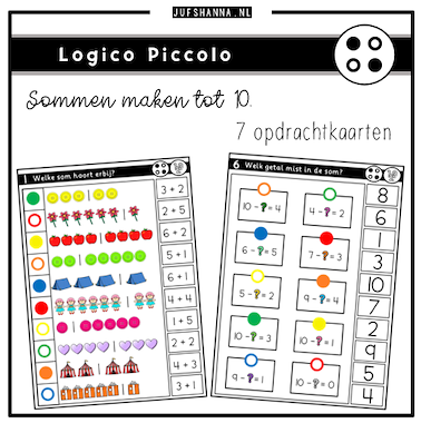 Lesmateriaal Rekenen | Logico Piccolo (sommen maken) van auteur Juf Shanna