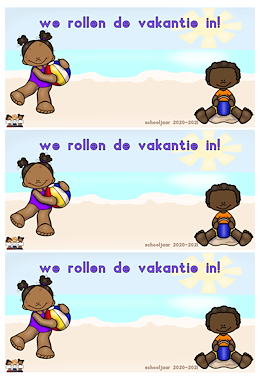 Lesmateriaal kaartje: wij rollen de vakantie in! van auteur katrotje slide 2