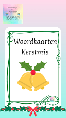 Lesmateriaal Roxillien woordkaarten Kerstmis van auteur kleuterwereldjes van roxillien