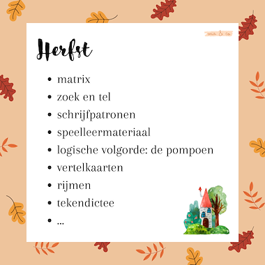 Lesmateriaal Herfst - uitbreiding - OUDSTE kleuters  van auteur MiaenCo slide 3