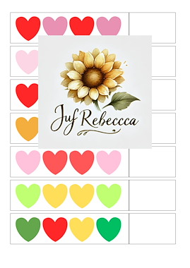 Lesmateriaal Patronen thema Valentijn van auteur Juf Rebecca slide 3