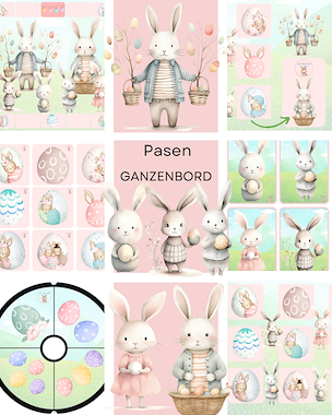 Lesmateriaal Ganzenbord - de eitjes van de paashaas van auteur Little Play Friends