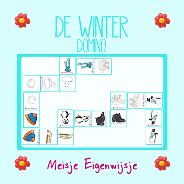 Lesmateriaal De winter - Domino van auteur Meisje Eigenwijsje