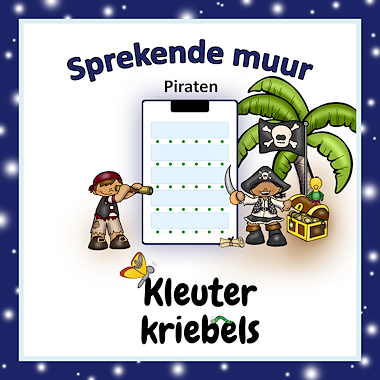 Lesmateriaal SPREKENDE MUUR: PIRATEN van auteur Kleuter Kriebels