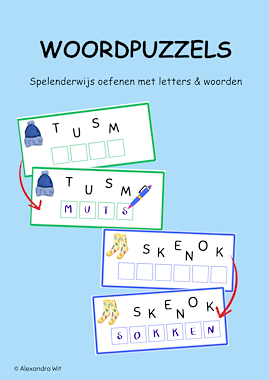 lesmateriaal Woordpuzzel van auteur Alexandra Wit