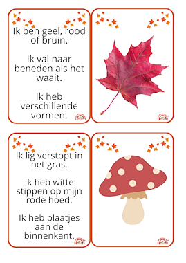 Lesmateriaal HERFST - Luisterkaartjes van auteur Juf Talia slide 2