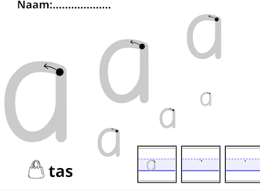 Lesmateriaal Regenboogbladen schrijven blokschrift rechtop van auteur Juf ilona slide 2