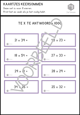 Lesmateriaal PAASEIEREN: CIJFEREND VERMENIGVULDIGEN ACTIVITEIT van auteur Juf Brenn slide 3