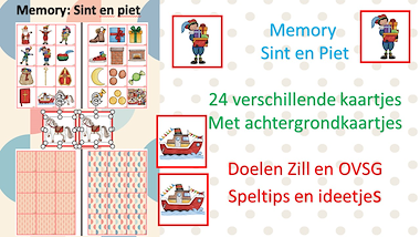Lesmateriaal Memory - Sint en Piet van auteur Little Play Friends slide 3