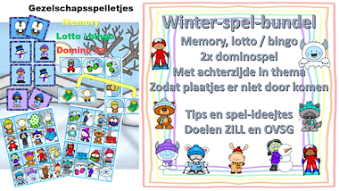 Lesmateriaal spelbundel thema winter van auteur Little Play Friends