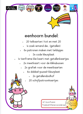 Lesmateriaal Eenhoorn bundel  van auteur JufJoyceKuenen slide 2