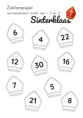 Lesmateriaal Zaklampspel Sinterklaas - tafel van 1 t/m 3 van auteur De klas van juf Laura slide 3