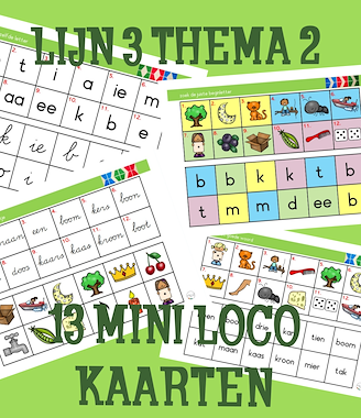 Lesmateriaal Lijn 3 thema 2 mini loco kaarten  van auteur JufJoyceKuenen