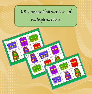 Lesmateriaal Plaats de boekentassen op de juiste plaats van auteur Jabbedabbedoe slide 4