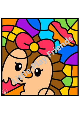 Lesmateriaal herfst: kleuren naar voorbeeld van auteur Little Play Friends slide 4