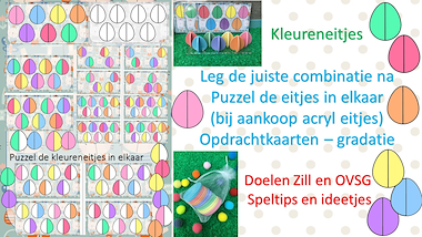 Lesmateriaal paaseitjes opdrachtkaarten van auteur Little Play Friends