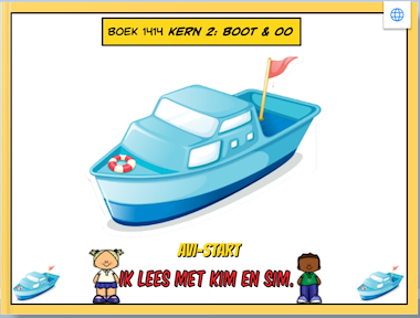 Lesmateriaal Lees met Kim en Sim: Kern 2: boot & oo van auteur Gratis leuke leesboekjes