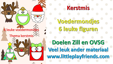 Lesmateriaal kerstmis - voedermondjes van auteur Little Play Friends