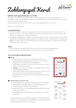 Lesmateriaal Zaklampspel Kerst - getalbeelden van auteur De klas van juf Laura slide 4
