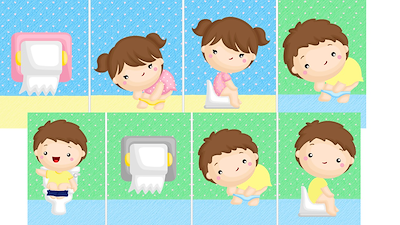 Lesmateriaal Taalbundel: op het potje / het toilet van auteur Little Play Friends slide 2