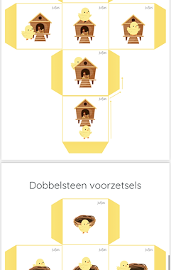 Lesmateriaal Voorzetsel kuiken van auteur Jufjas slide 3