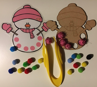 Lesmateriaal De sneeuwman - spel fijne motoriek van auteur Little Play Friends slide 4