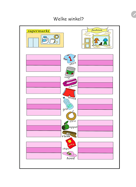 Lesmateriaal Werkboekje groep drie thema winkel van auteur Juf Monique slide 3