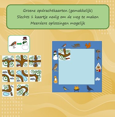 Lesmateriaal Smartgame Maak een weg Thema Winter van auteur Jabbedabbedoe slide 2