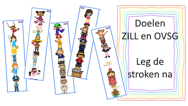 Lesmateriaal stapelspel beroepen - sorteren van kort naar lang van auteur Little Play Friends