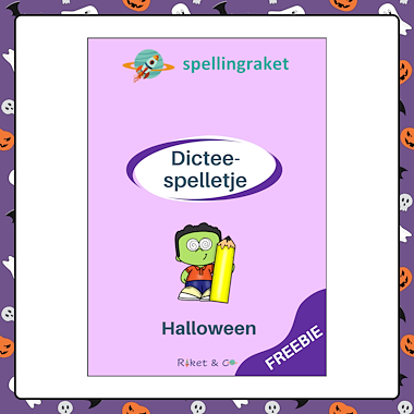 Lesmateriaal Halloween dicteespelletje van auteur Raket en Co