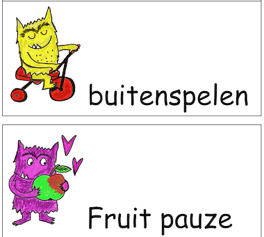 Lesmateriaal Dagritmekaarten kleurenmonster van auteur Juf Monique slide 4