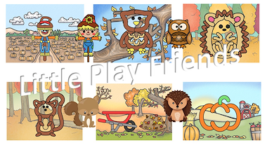 Lesmateriaal Plasticinekaarten herfst van auteur Little Play Friends slide 2