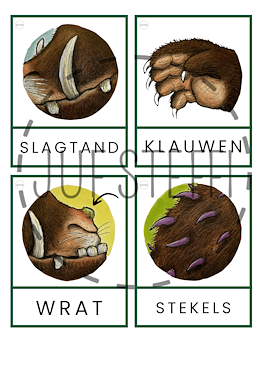 Lesmateriaal Woordkaarten (kapitalen) - De Gruffalo van auteur Juf Steffi slide 3