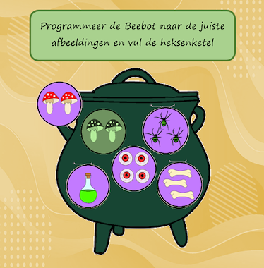 Lesmateriaal Beebotspel Vul de heksenketel van auteur Jabbedabbedoe slide 4