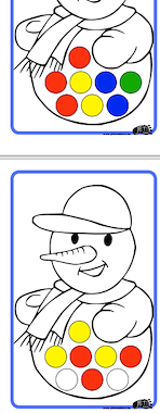 Lesmateriaal Nalegkaart sneeuwman met sjaal van auteur Jeti Creations slide 2