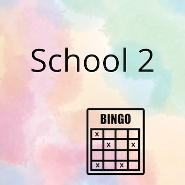 Lesmateriaal AN - de school (deel 2) - spel 8: bingo van auteur Peggy Van Rompaey