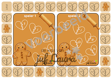 Lesmateriaal Kerst - Bingospel voor 2 - Verliefde harten van auteur De klas van juf Laura slide 2