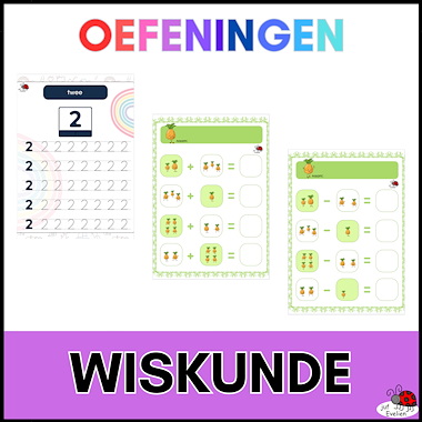 Lesmateriaal oefeningen wiskunde (eenvoudig) van auteur juf Evelien