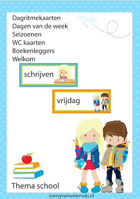 Lesmateriaal Dagritmekaarten school van auteur wegvanonderwijs