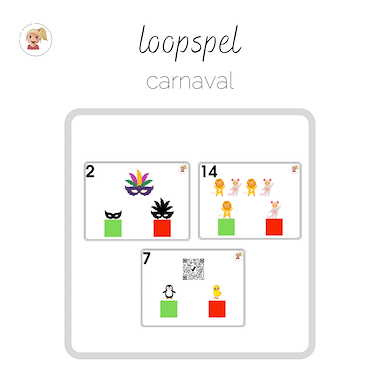 Lesmateriaal Carnaval - loopspel van auteur Juf Hanne_